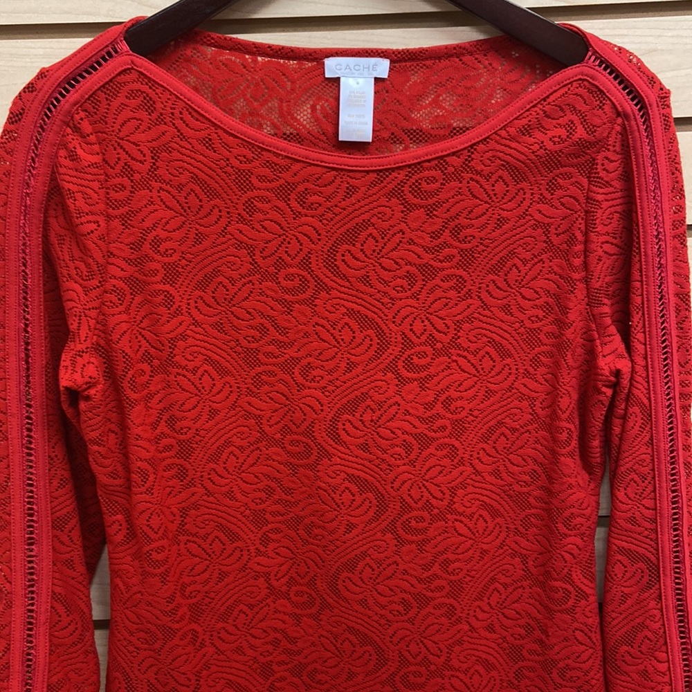 Cache Fancy Blouse Top Size M - image 2